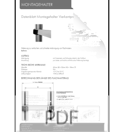 Vorschau Datenblatt Montagehalter Vierkantprofil